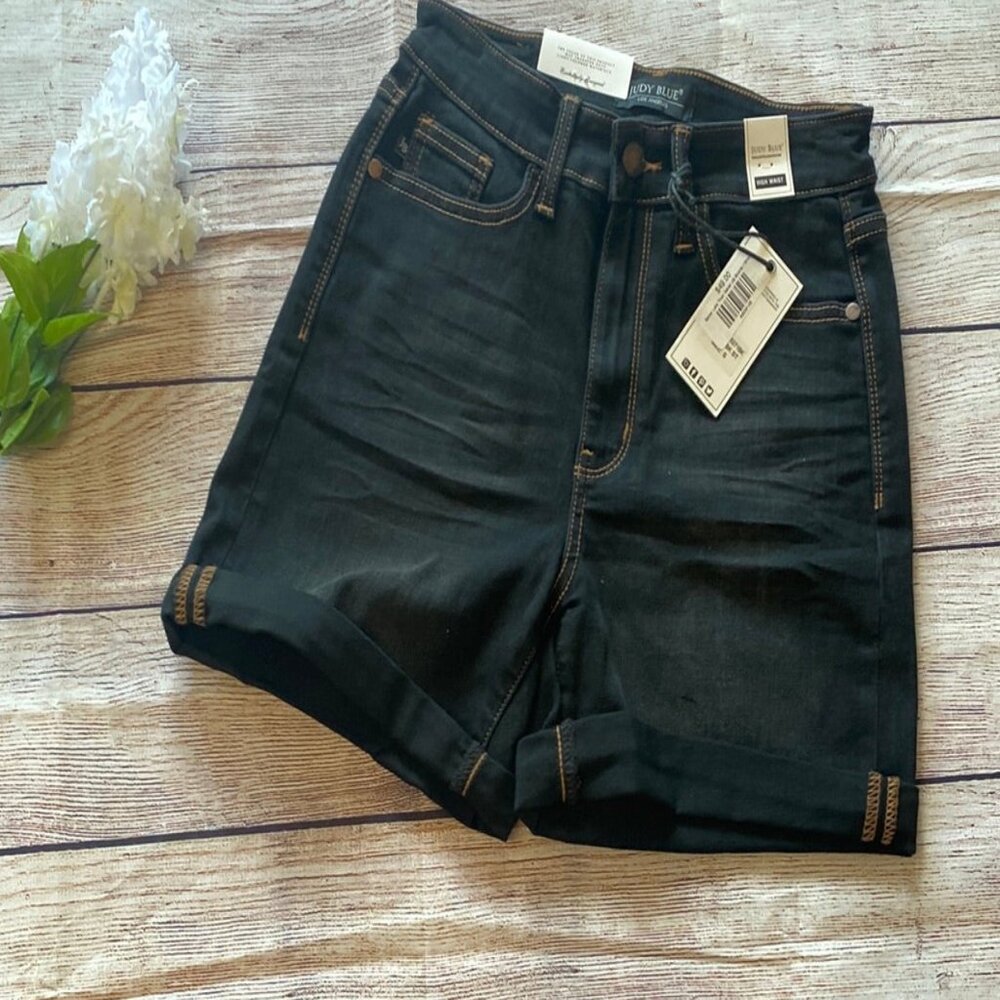 Black Judy Blue Bermuda Shorts